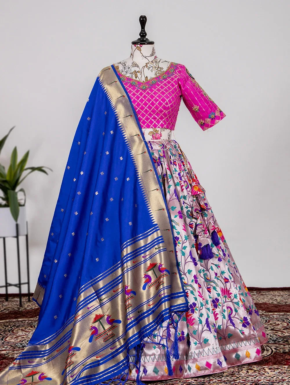 Beautiful Designer Banarasi Paithani Lehenga Choli