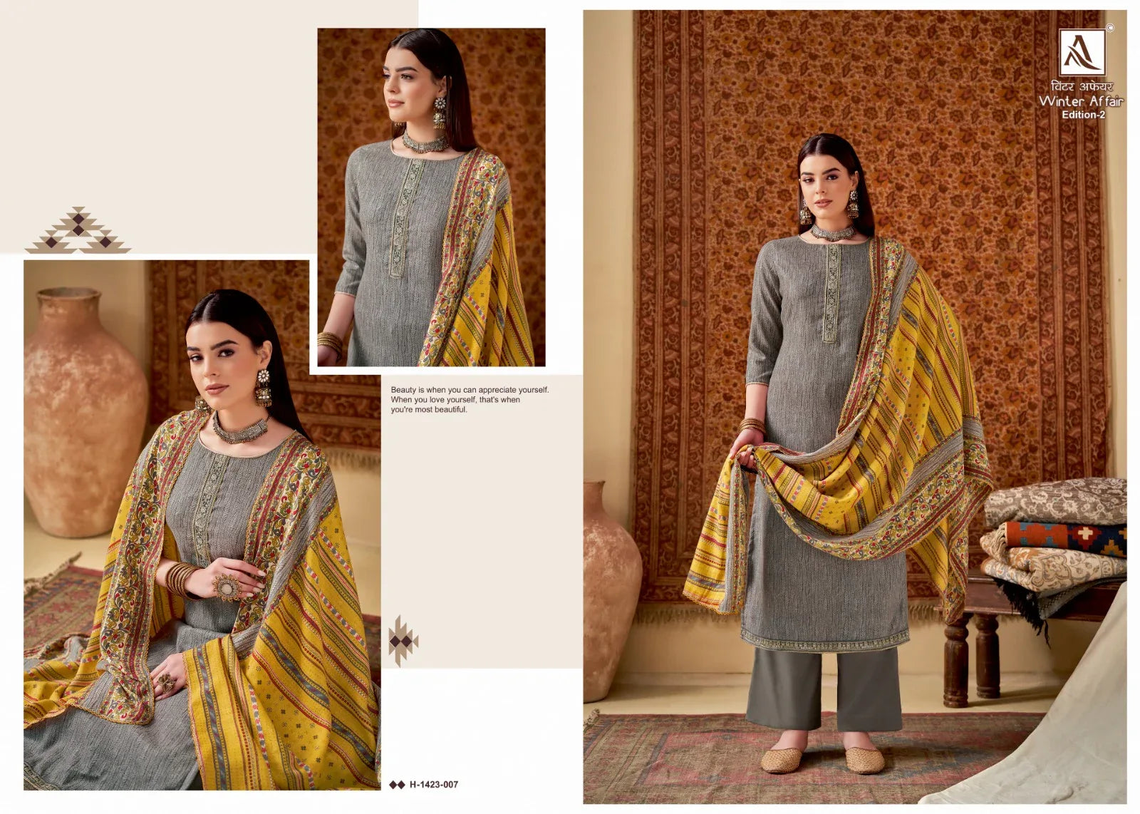 Winter Affair-2 Woolen printed and embroidery Salwar Suits By Alok Suit