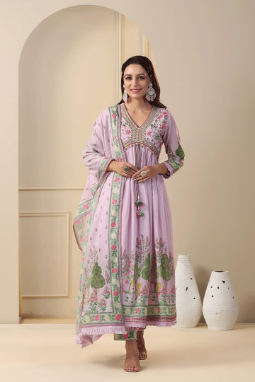Beautiful Designer Pakistani Muslin Alia Cut Suit