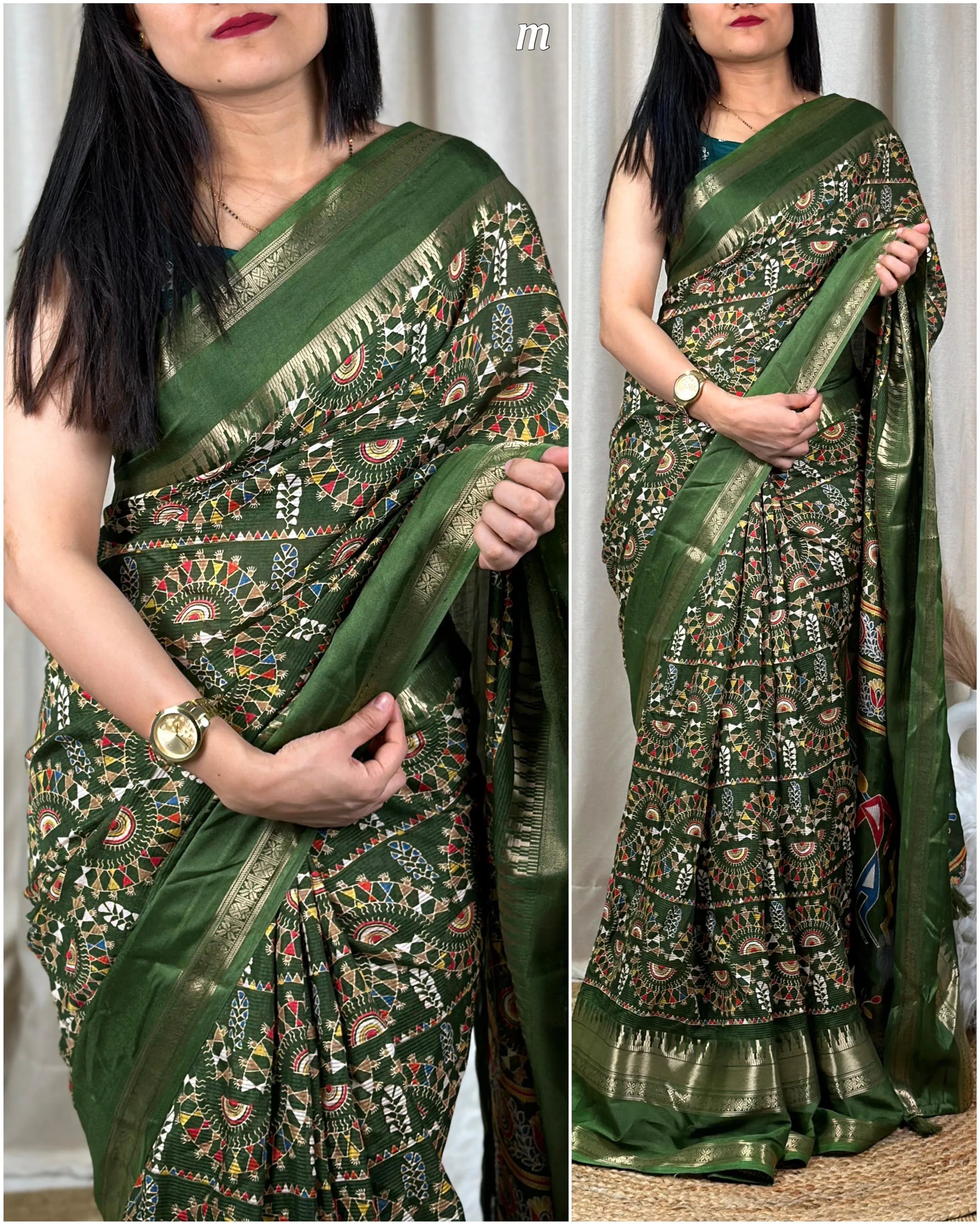 Beautiful Designer Chaitra Kalamkari Print Saree (699X07)