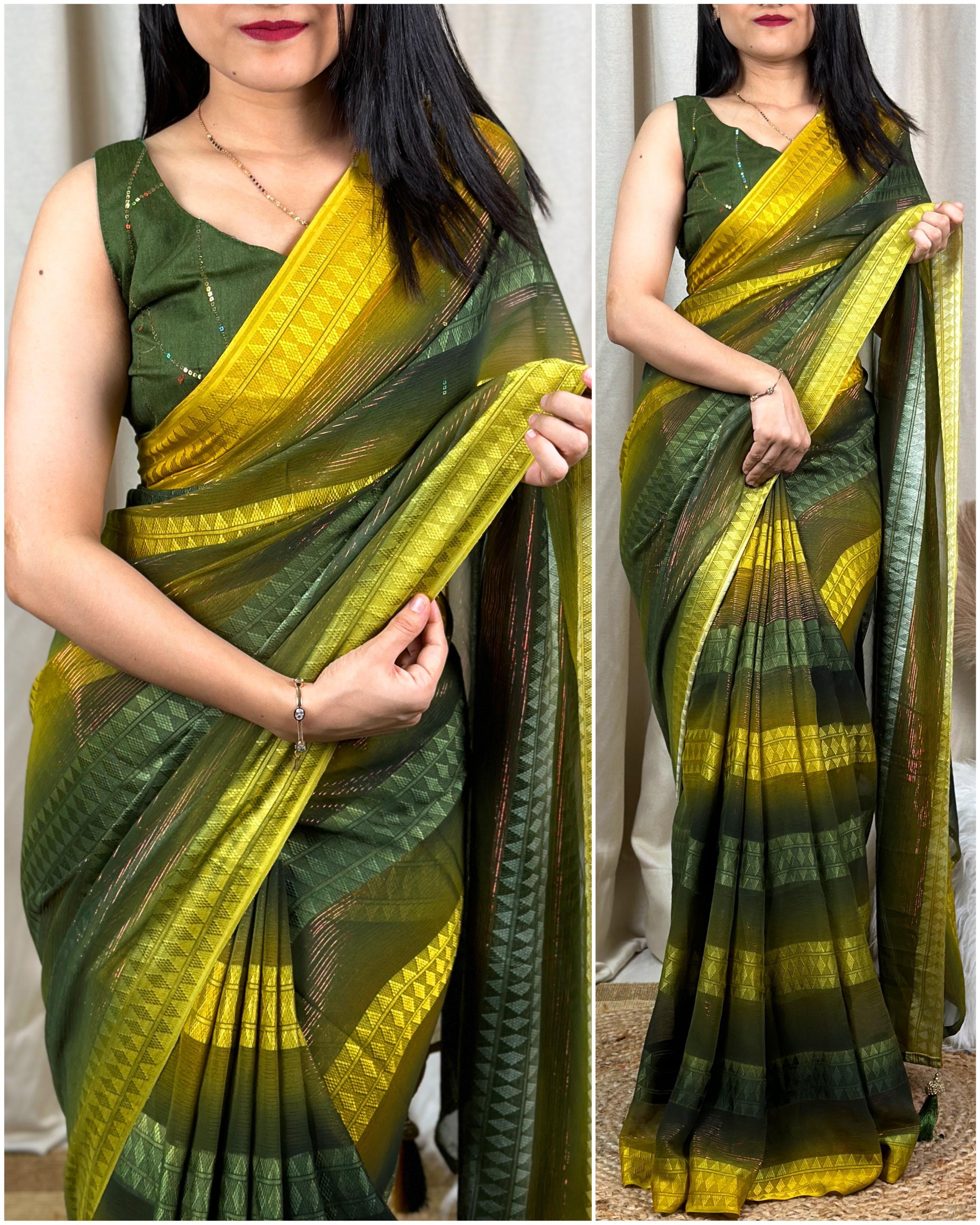 Beautiful Premium Georgette Self Jacquard Saree (899x6)