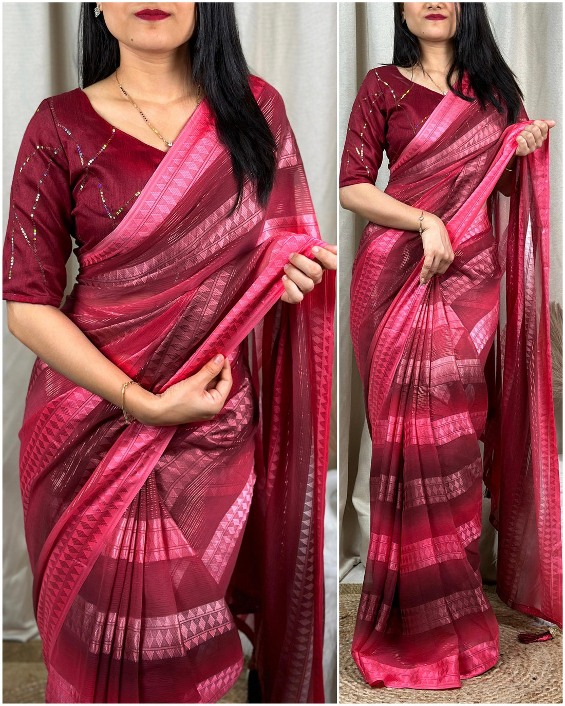 Beautiful Premium Georgette Self Jacquard Saree (899x6)