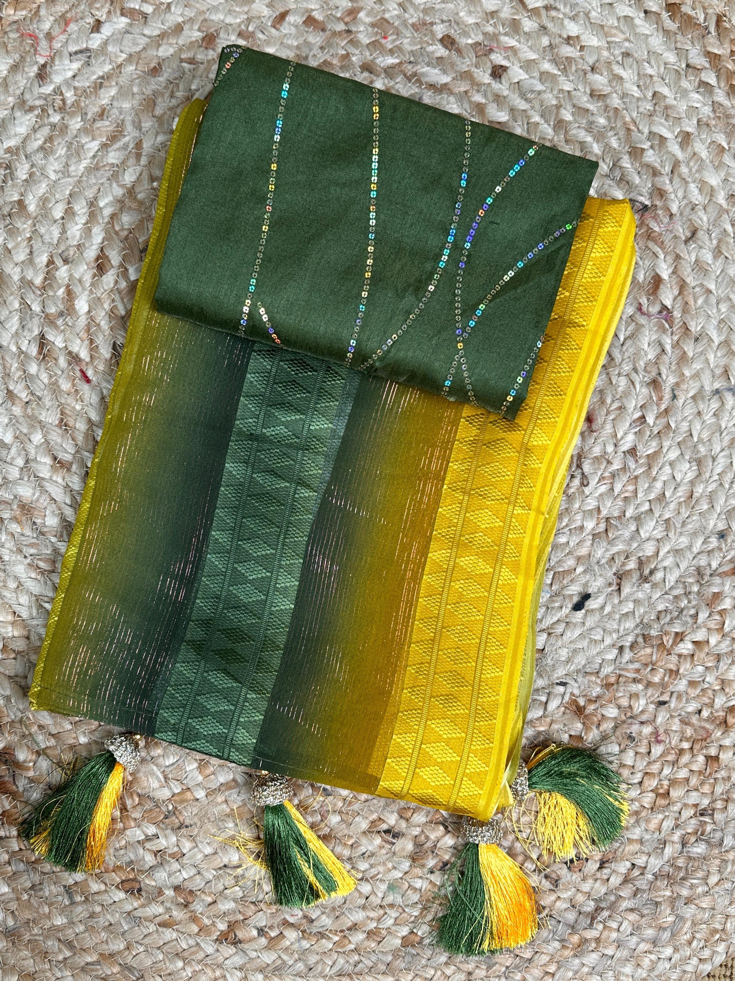 Beautiful Premium Georgette Self Jacquard Saree (899x6)