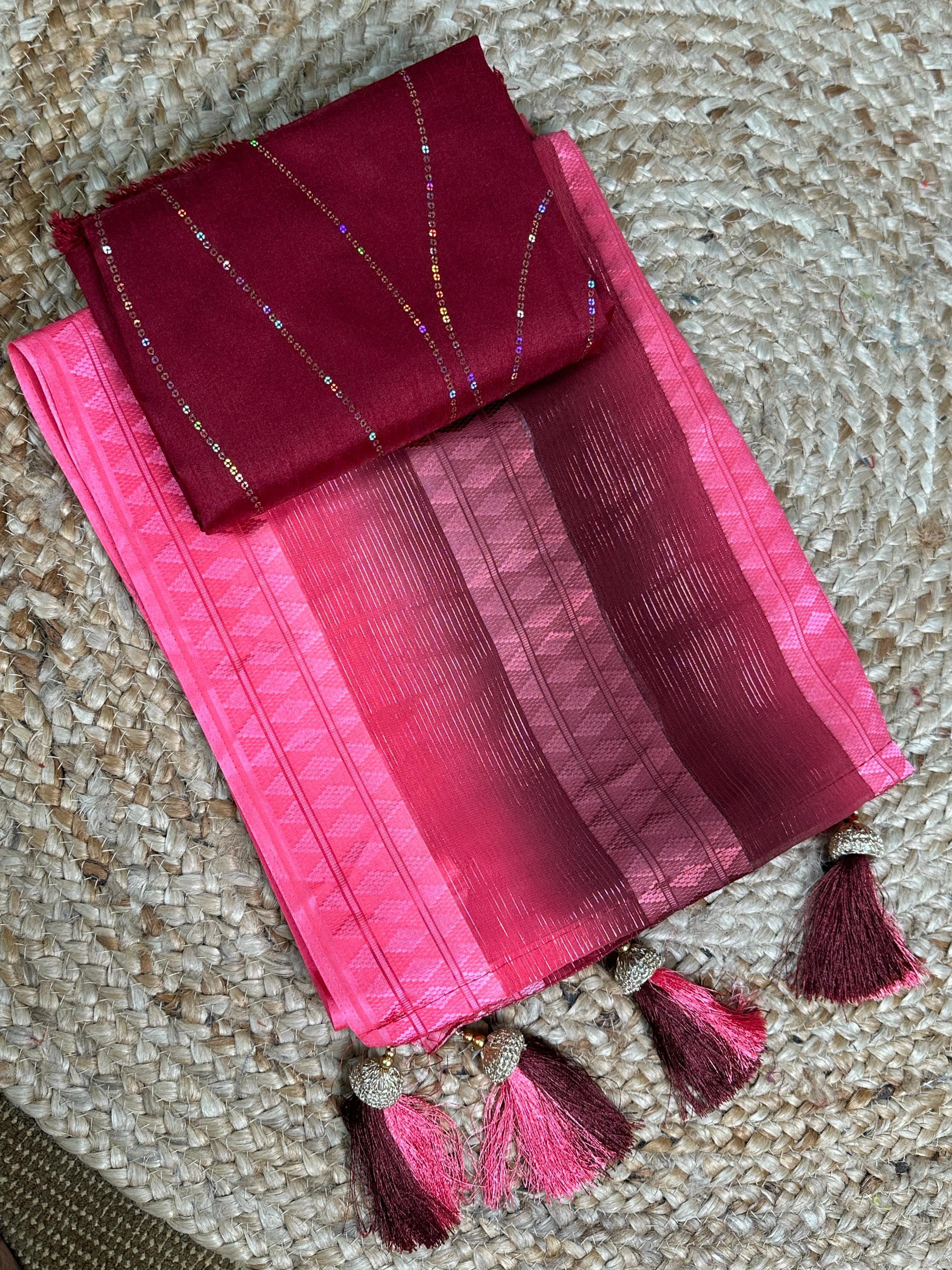 Beautiful Premium Georgette Self Jacquard Saree (899x6)