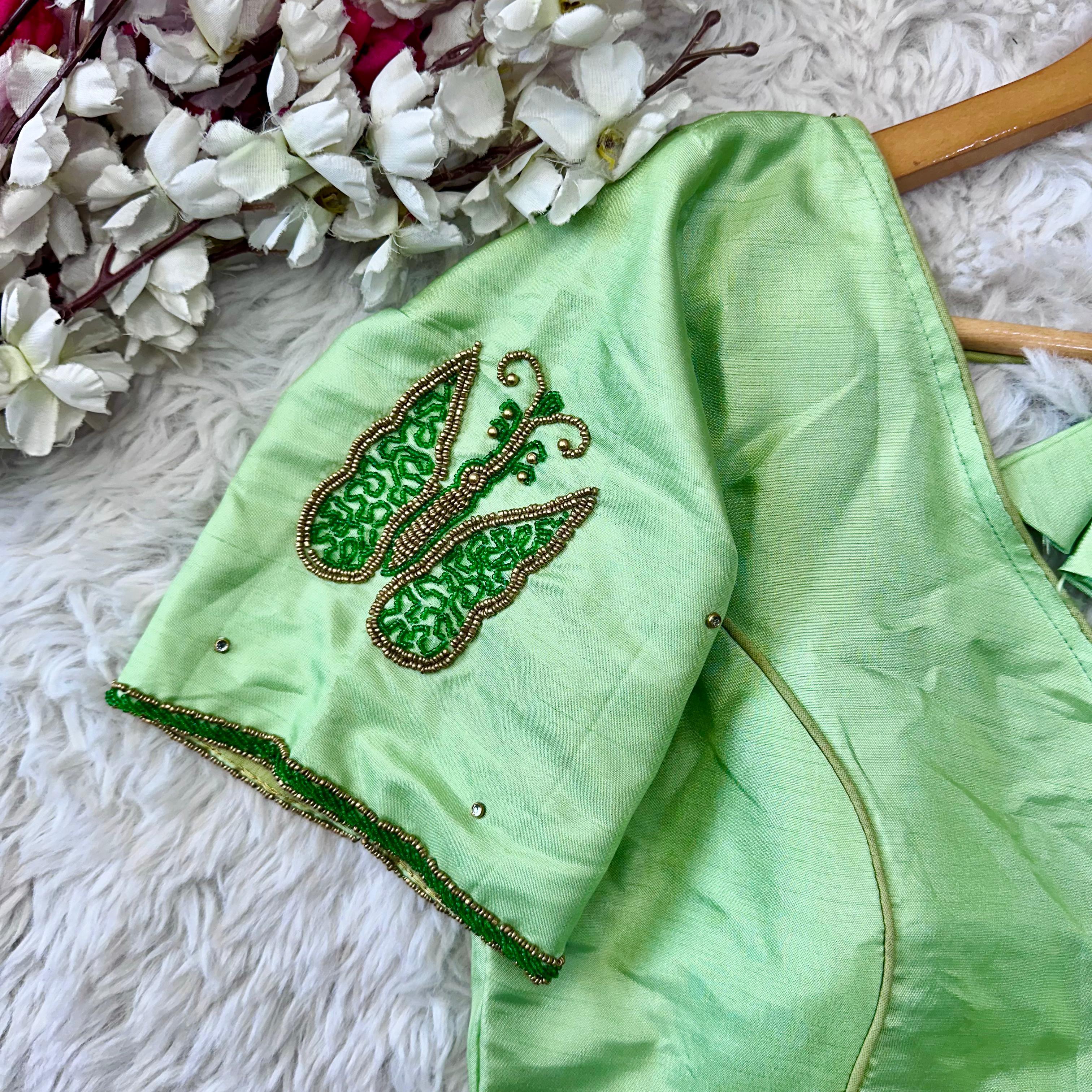 Beautiful Designer Mayo silk Handcrafted Work Blouse