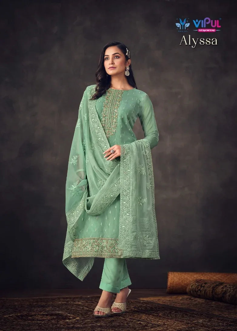 Vipul Fashion Alyssa Series 5481-5486 Organza Suit (2400x06)