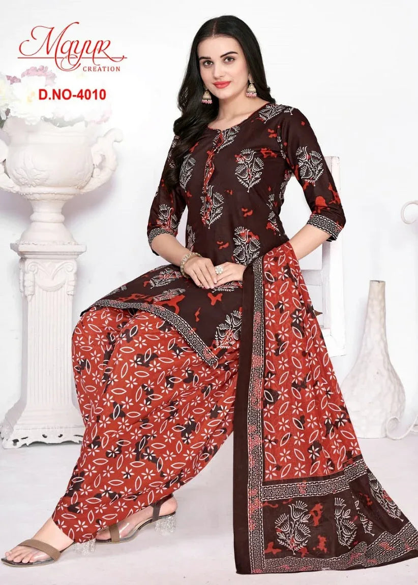 Mayur Gamthi vol 4 Cotton with Printed Regular wear Dress material (370x10)