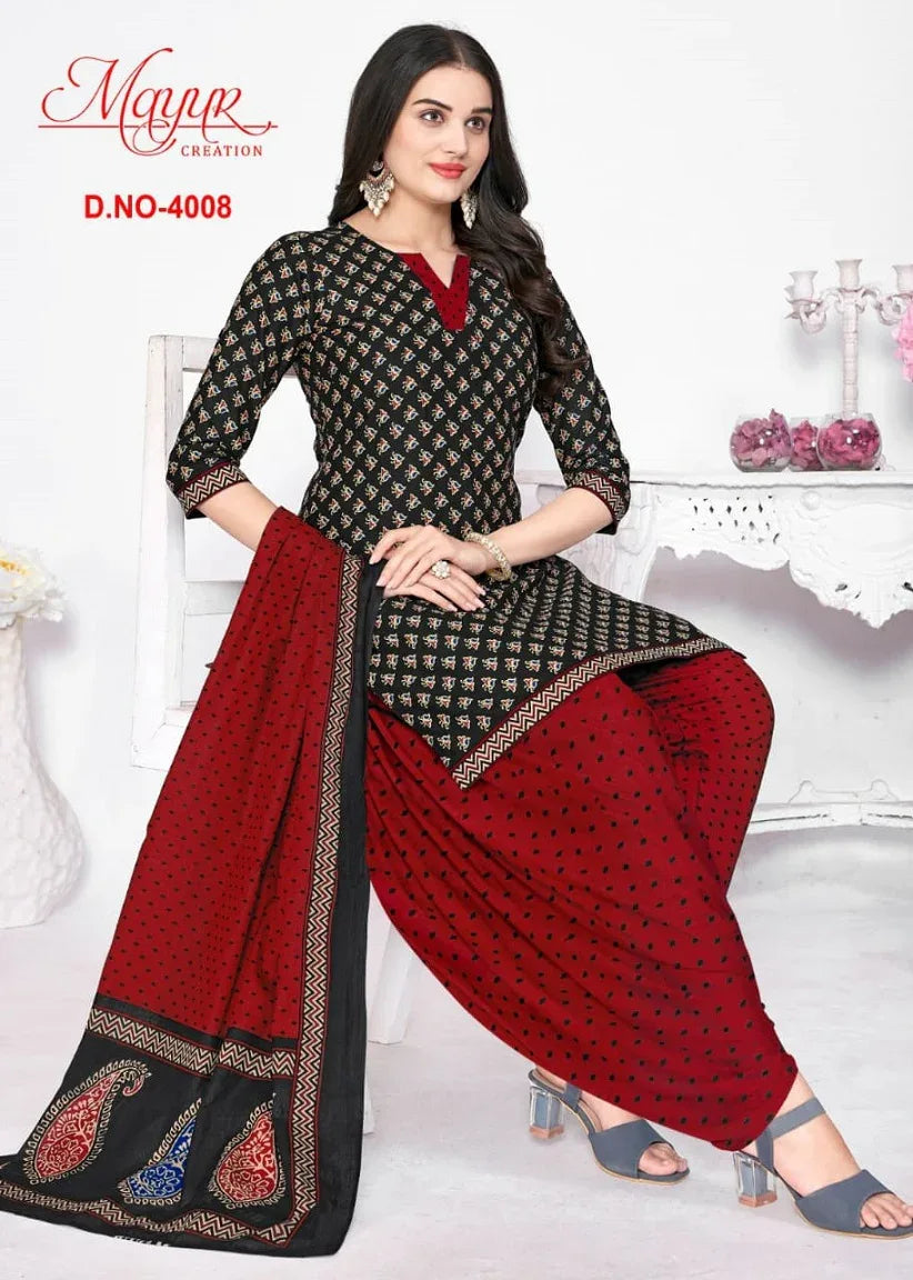 Mayur Gamthi vol 4 Cotton with Printed Regular wear Dress material (370x10)