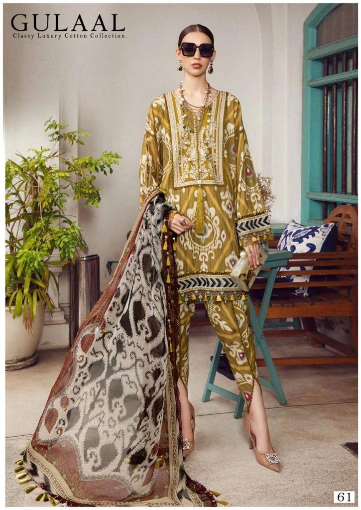 Gulaal Classy Luxury Cotton Vol 7 Karachi Cotton Dress Material (345x10)