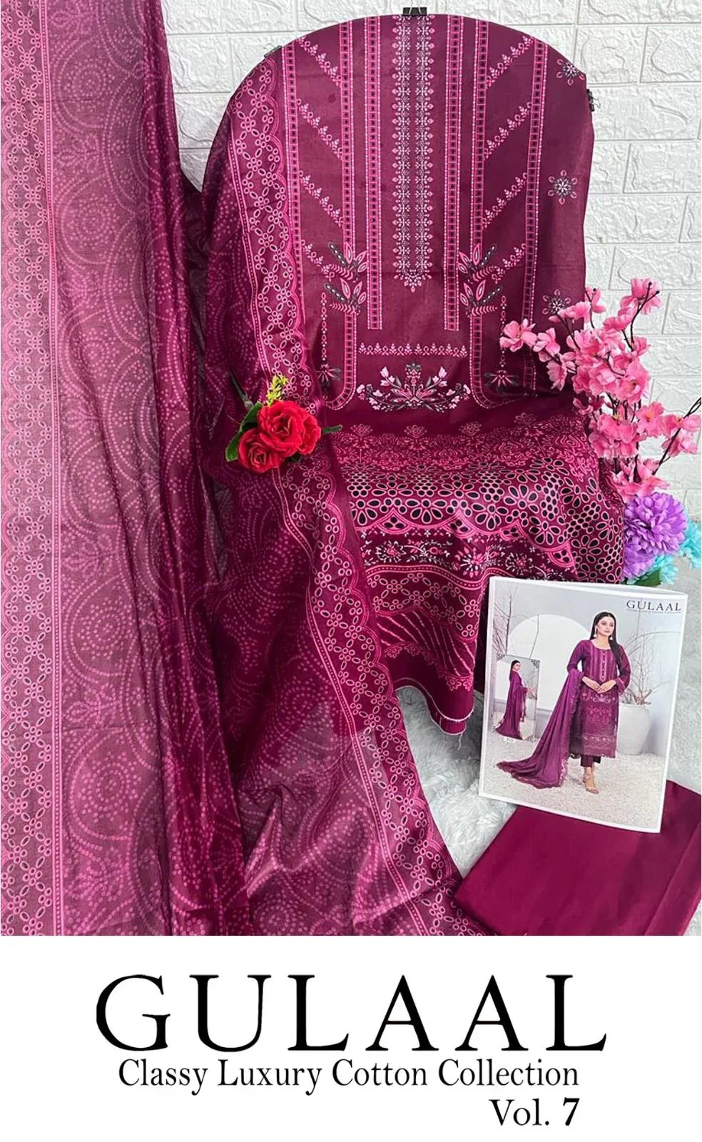 Gulaal Classy Luxury Cotton Vol 7 Karachi Cotton Dress Material (345x10)