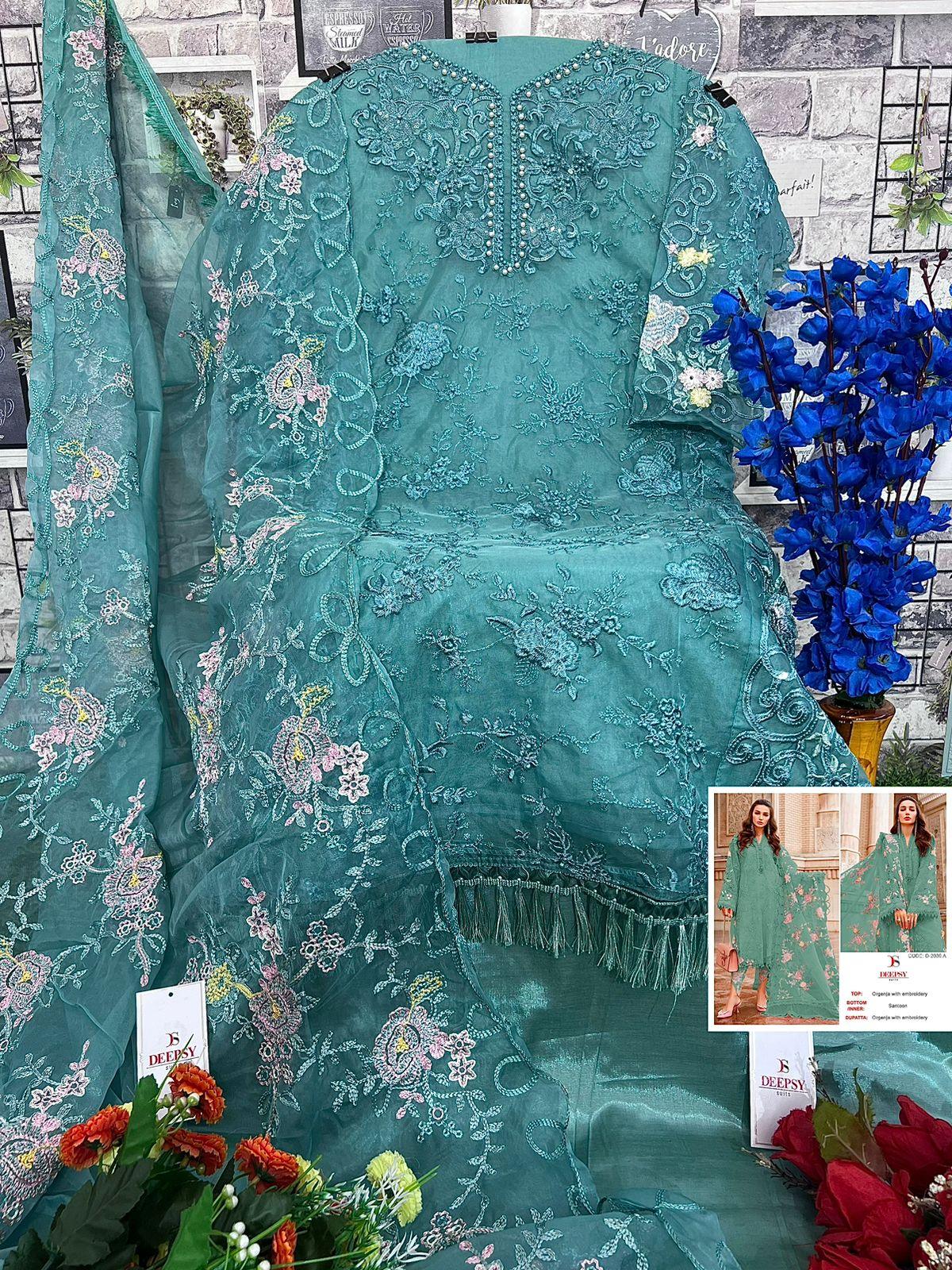 Deepsy Suits D 2039 Organza With Fancy Embroidered Pakistani Suits (1099x04)