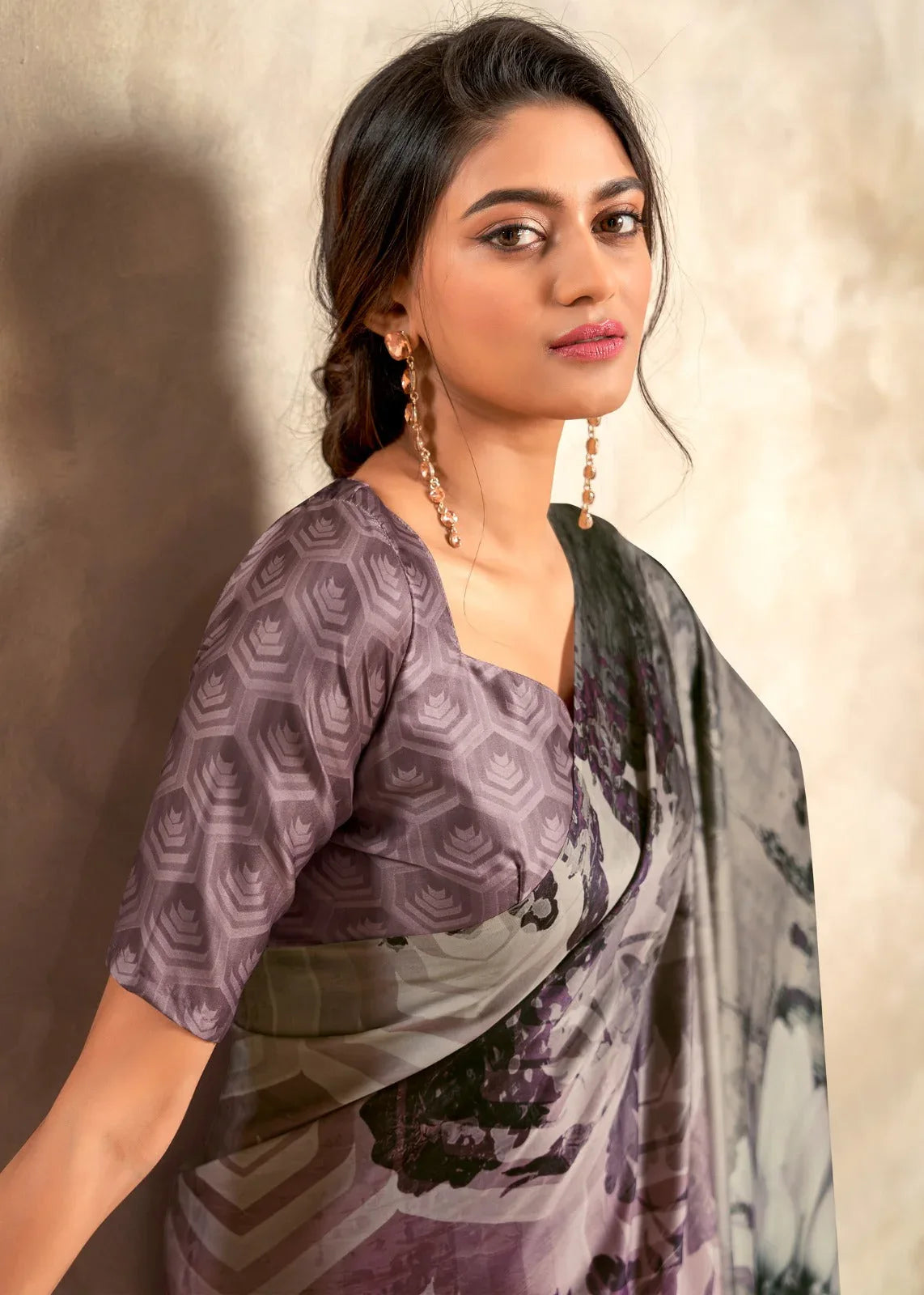 Beautiful Designer Winter Lover Rajpath Satin Printed Saree