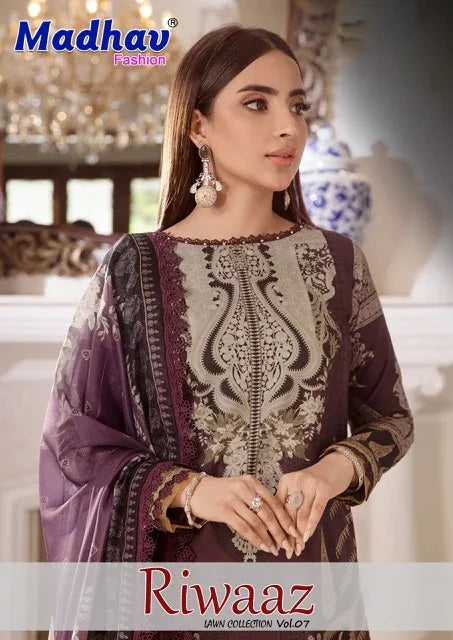 Madhav Riwaaz Vol 7 Series 7001 to 7006 Latest Patiyala Salwar Kameez (390x06)
