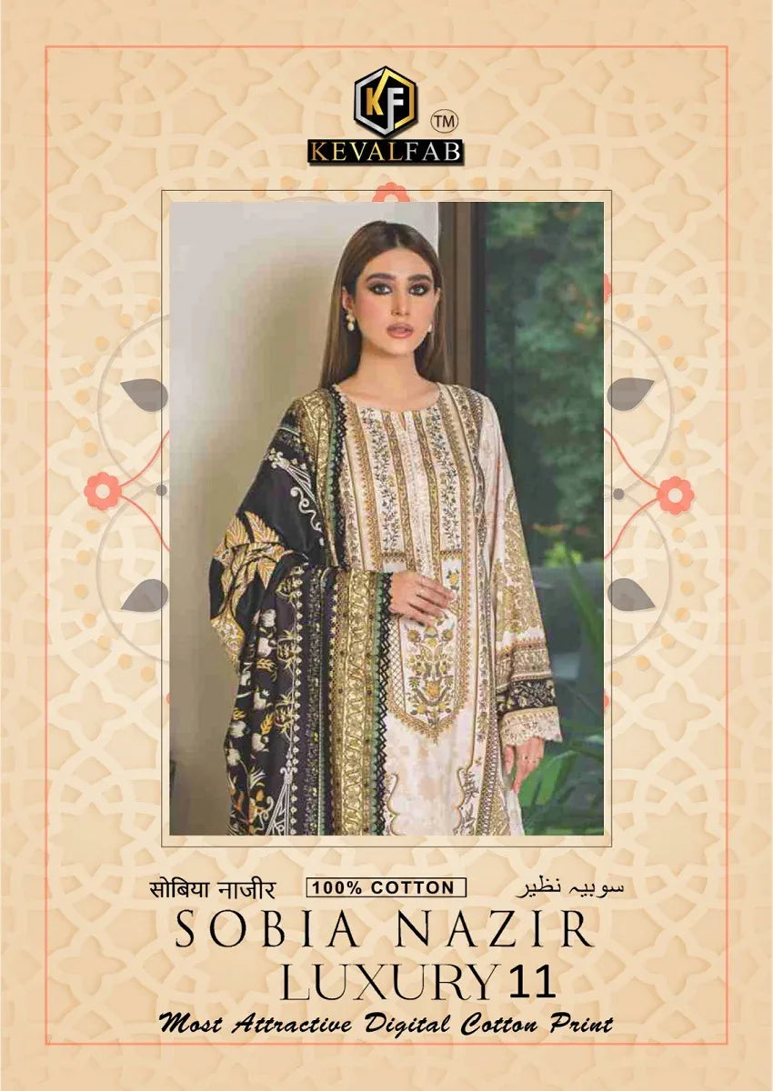Keval Sobia Nazir Vol-11 Series 11001-11006 Pure Lawn Cotton Suit (480x06)