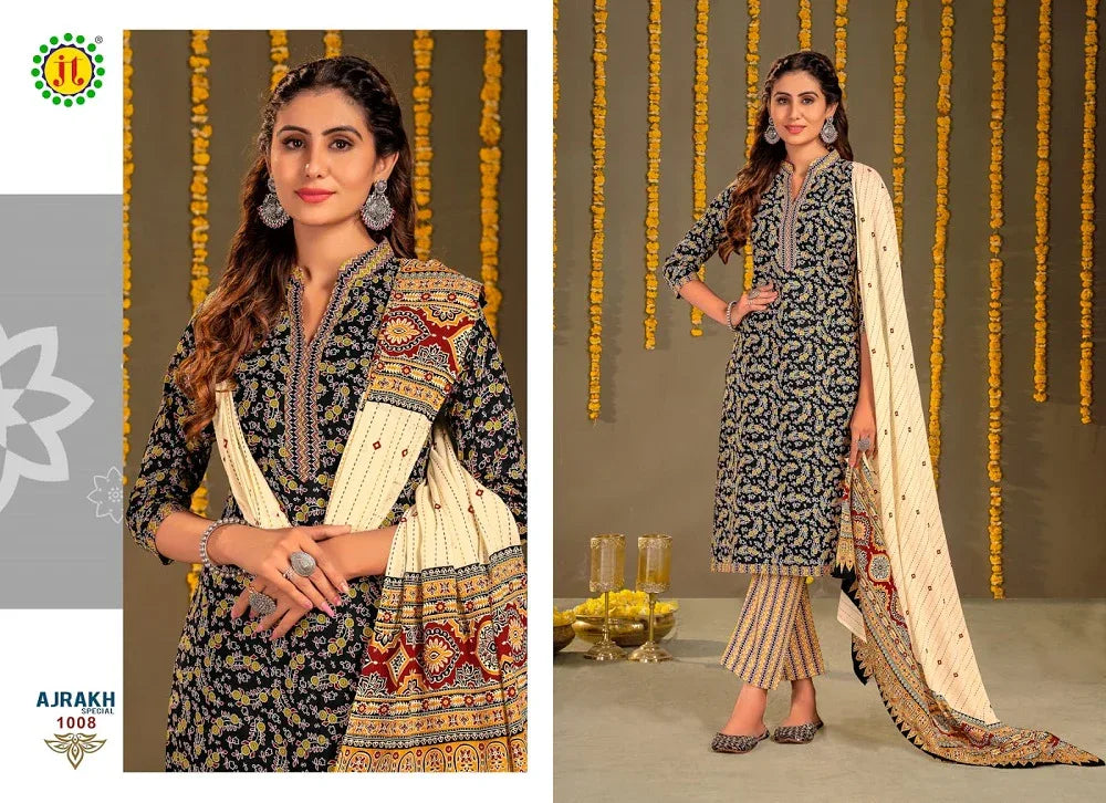 Jt Ajrakh Special Vol-1 Series 1001-1010 Pure Cotton Suit (370x10)