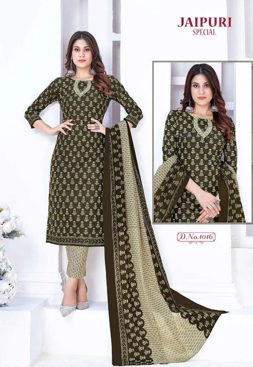 Ganesha Jaipuri Special Vol-1 Series 1008-1019 Pure Cotton Suit (500x12)