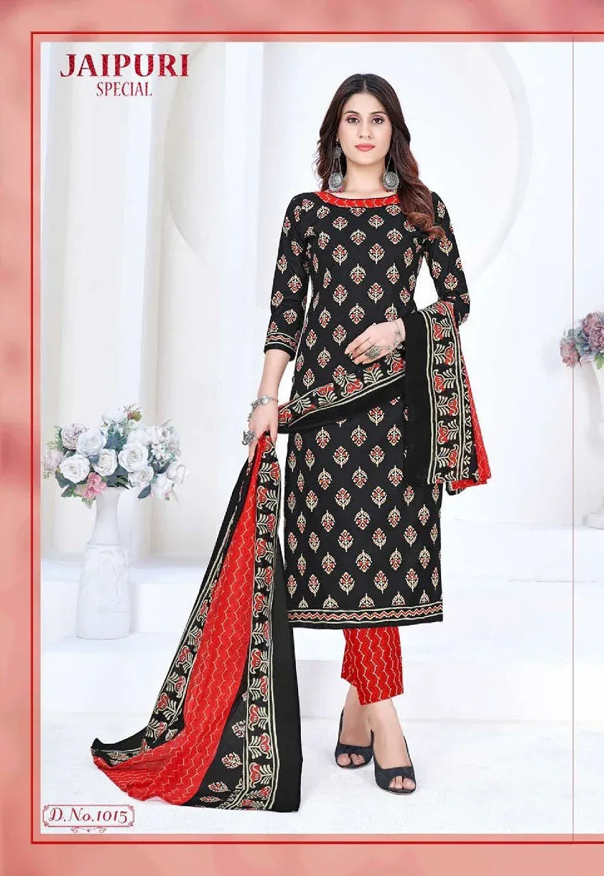 Ganesha Jaipuri Special Vol-1 Series 1008-1019 Pure Cotton Suit (500x12)