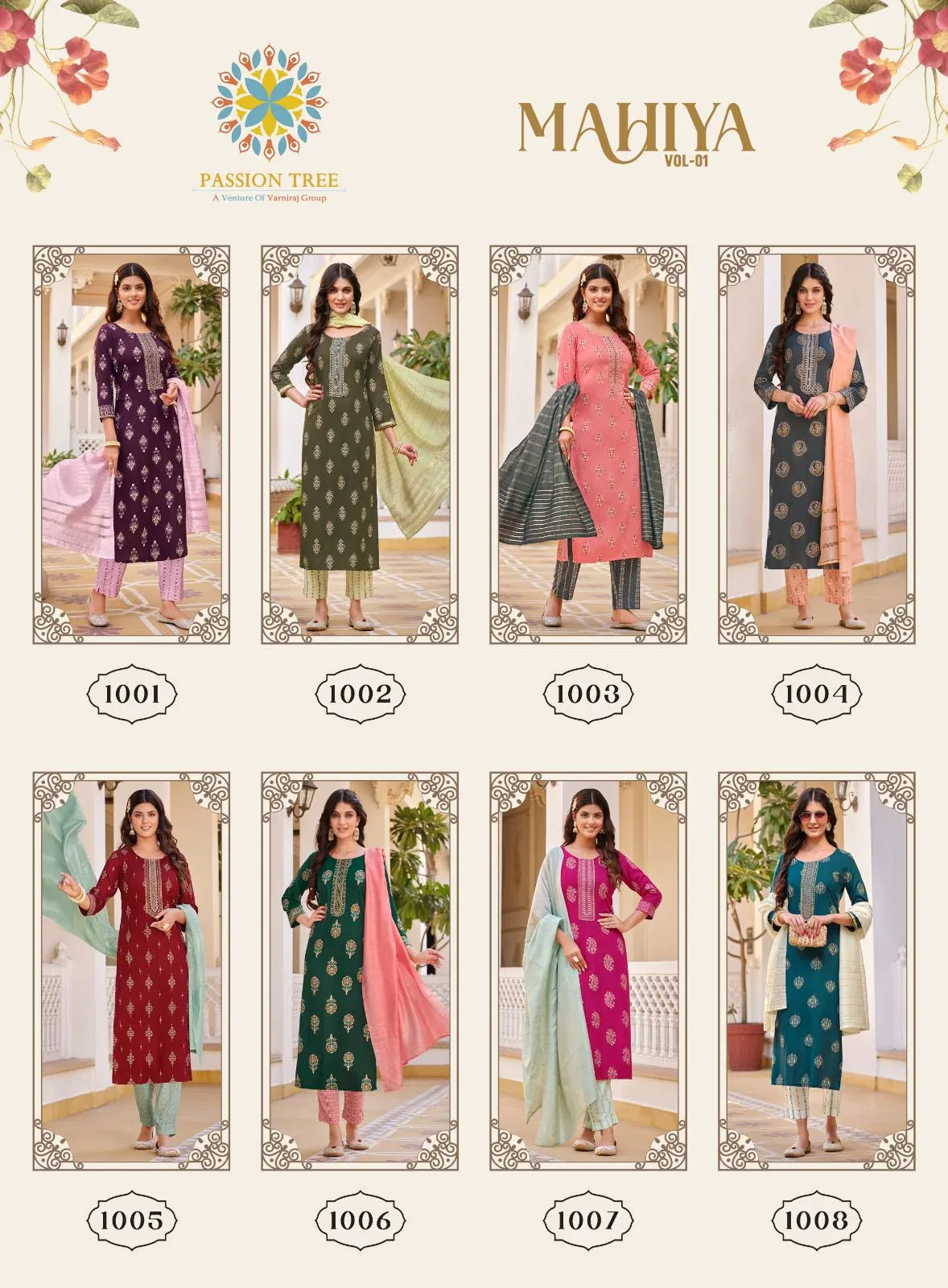 Passion Tree Mahiya Vol 1 Rayon with Printed Readymade Suits Collection (610x08)