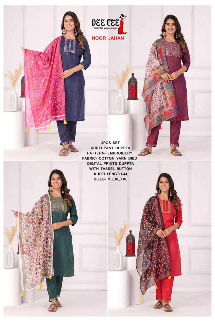 DeeCee Noor Jahan Kurti With Pent Duptta (545x04)
