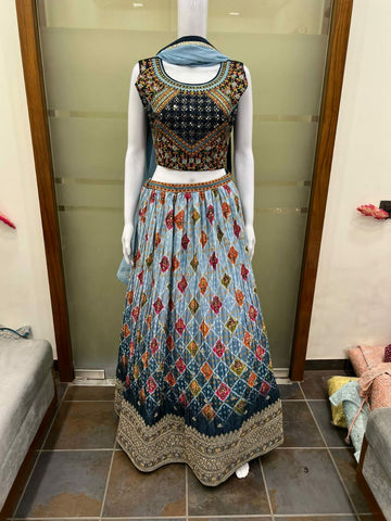 Beautiful Designer Georgette Printed Skirt