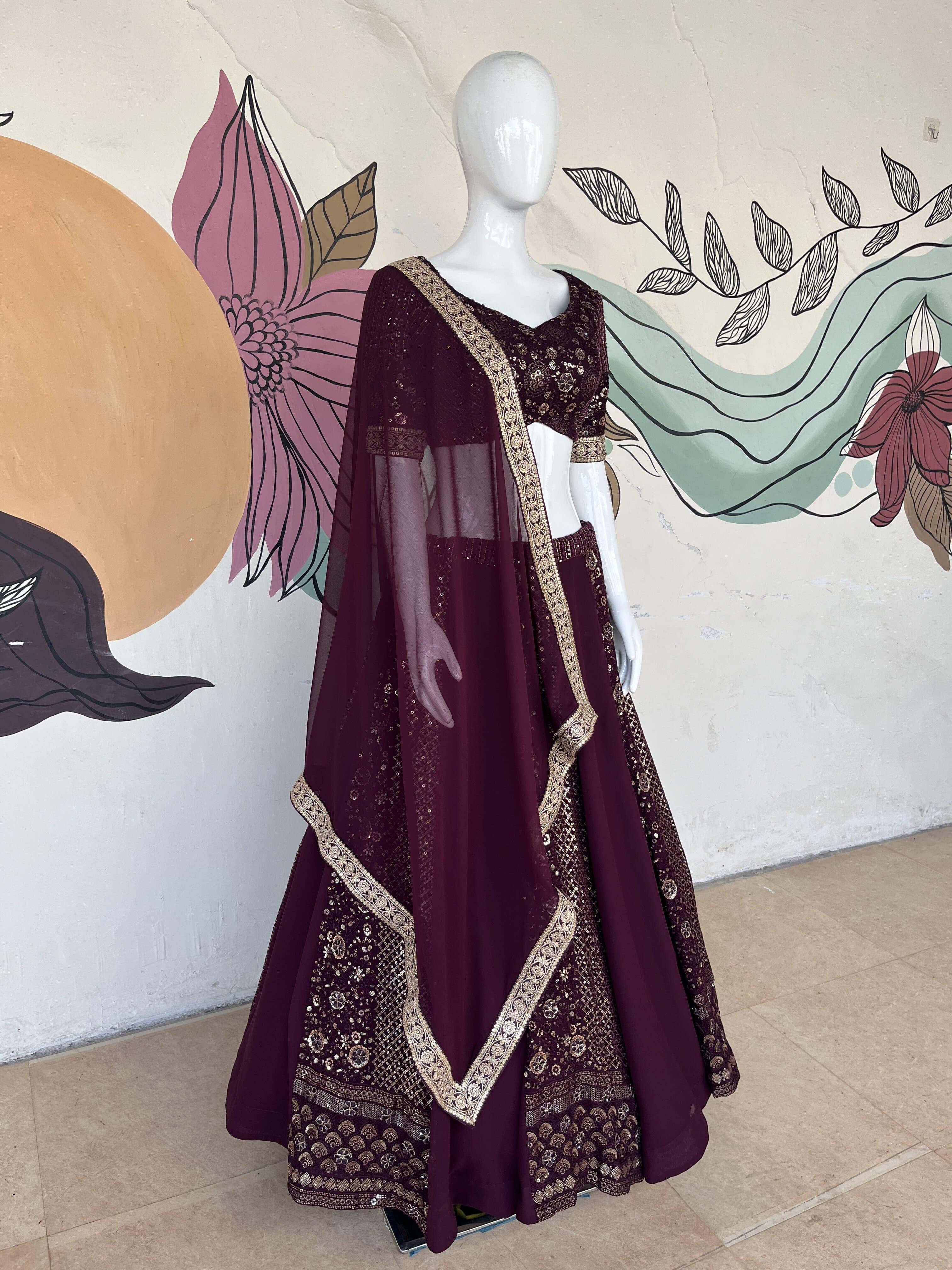 Beautiful Designer Pure Heavy Georgette Lehenga