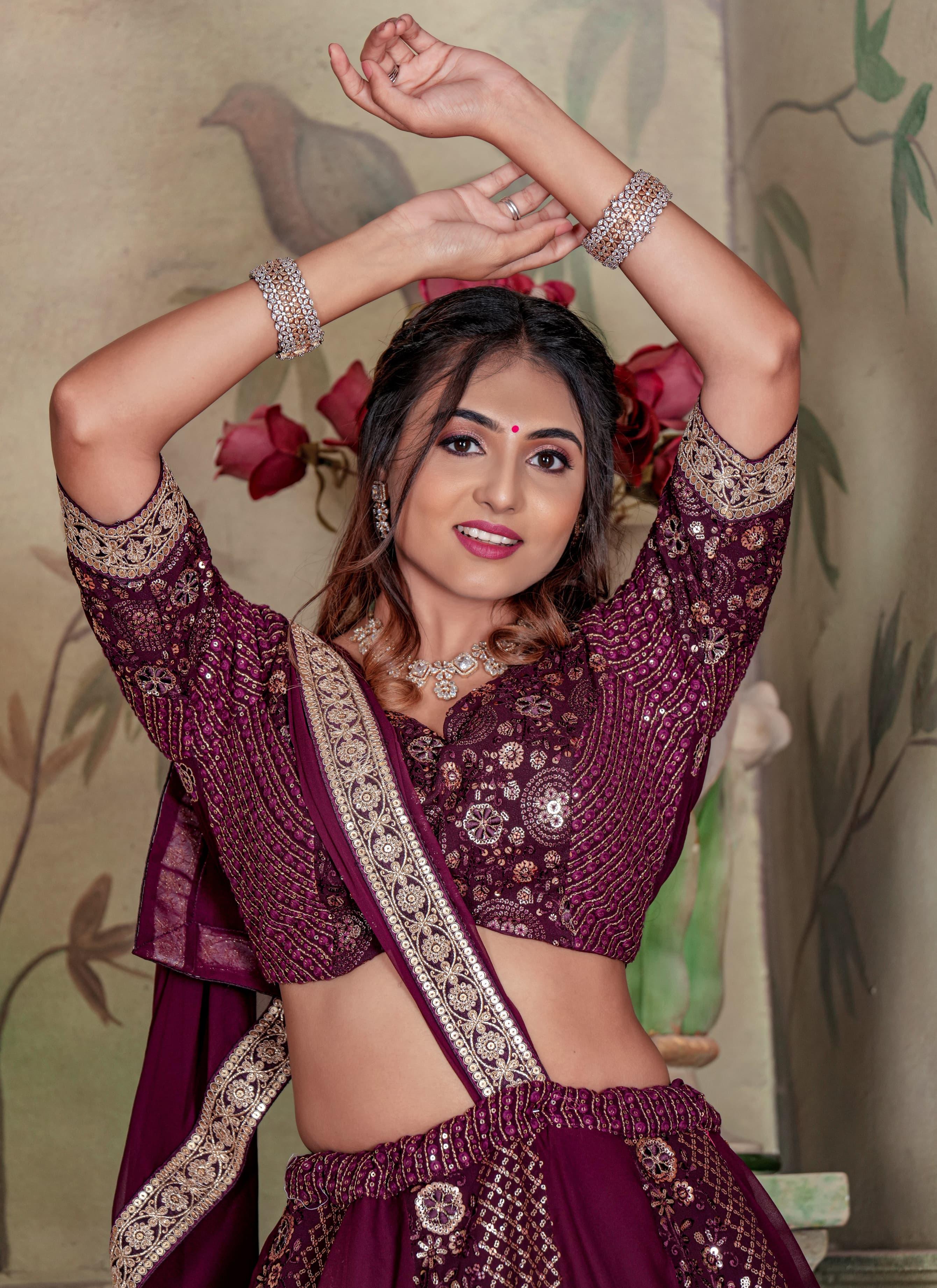 Beautiful Designer Pure Heavy Georgette Lehenga