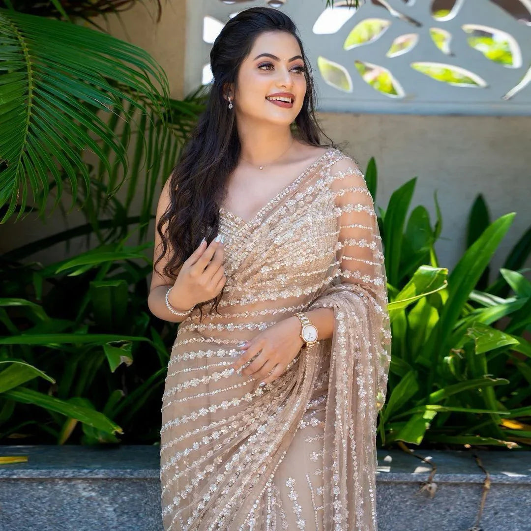 Georgette Sequance Saree