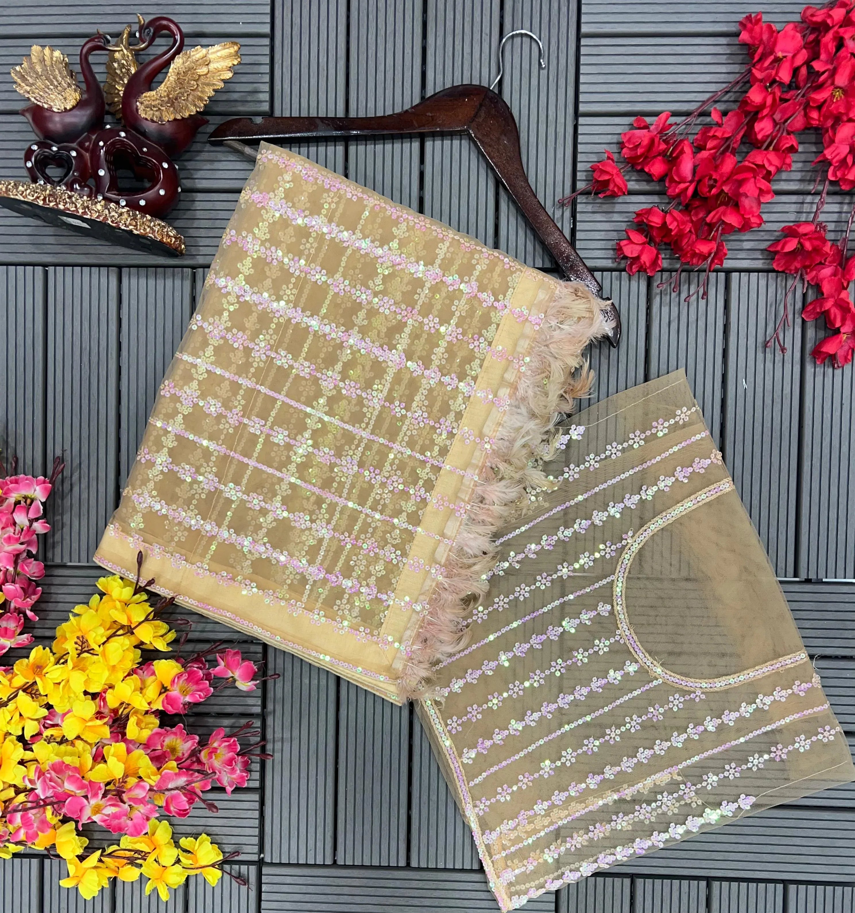 Georgette Sequance Saree