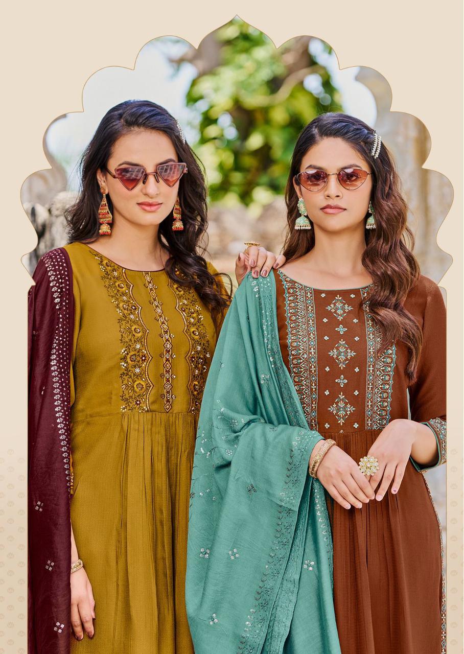 Ladies Flavour Copper Stone Vol 14 Designer Ready Made Collection (1295x05)