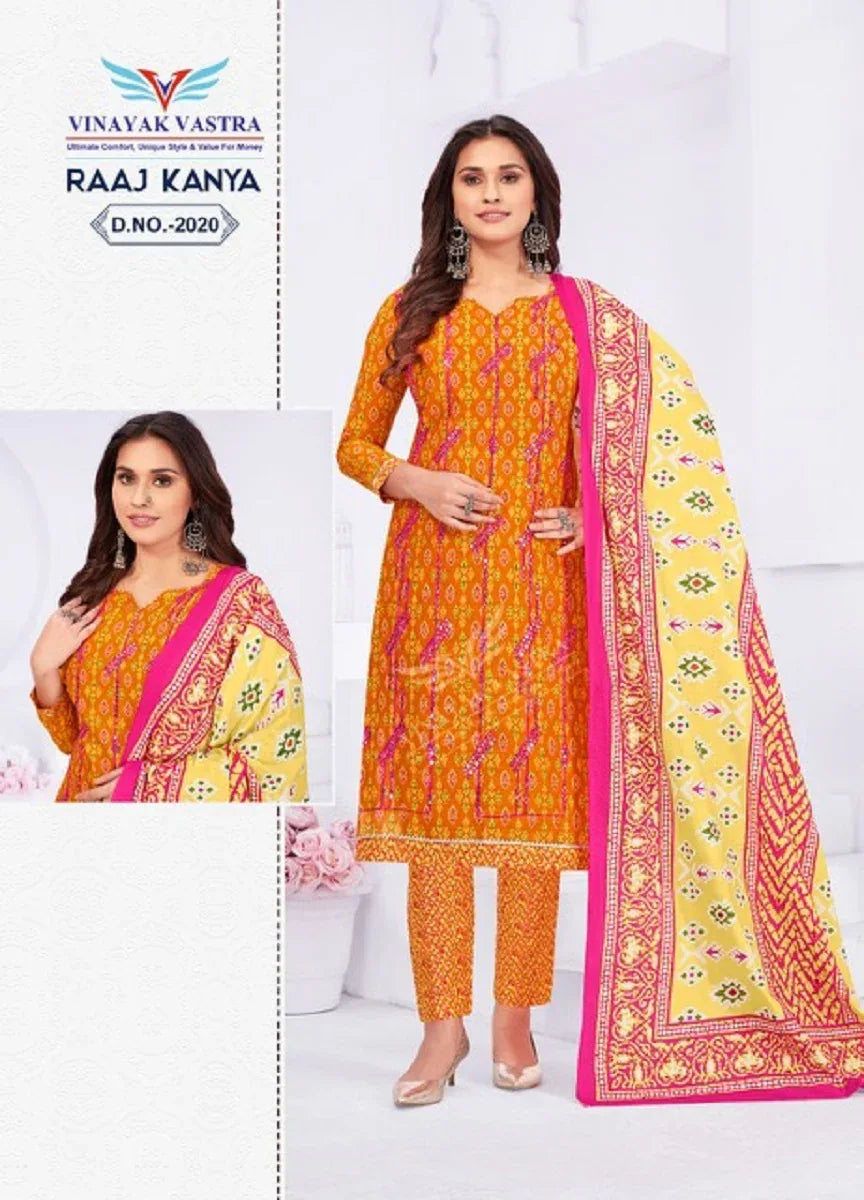 Vinayak Vastra Raaj Kanya Vol 2 Ready Made Cotton Suit Collection (570x18)