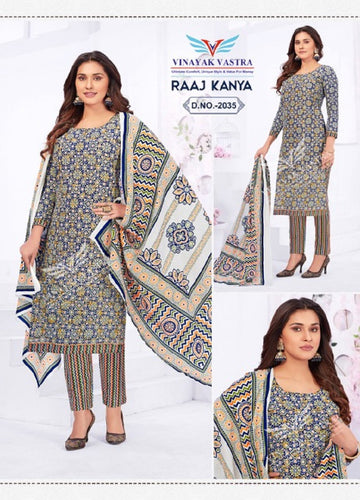 Vinayak Vastra Raaj Kanya Vol 2 Ready Made Cotton Suit Collection (570x18)