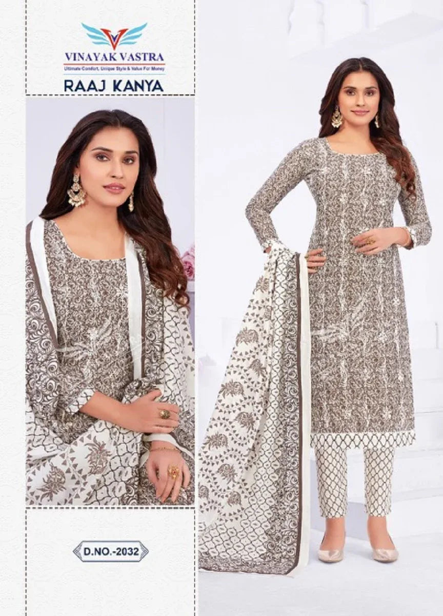 Vinayak Vastra Raaj Kanya Vol 2 Ready Made Cotton Suit Collection (570x18)