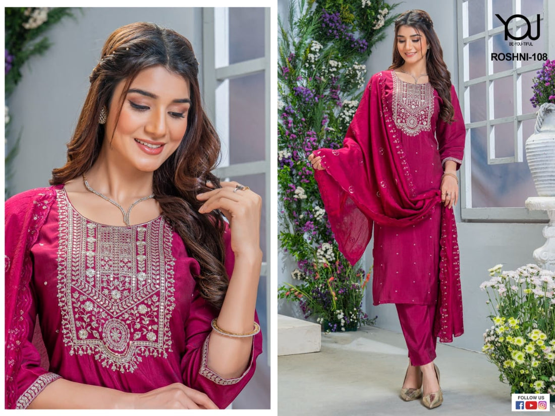 Roshni By You Designer Fancy Roman Silk Quality Stitched Dresses (799x05)