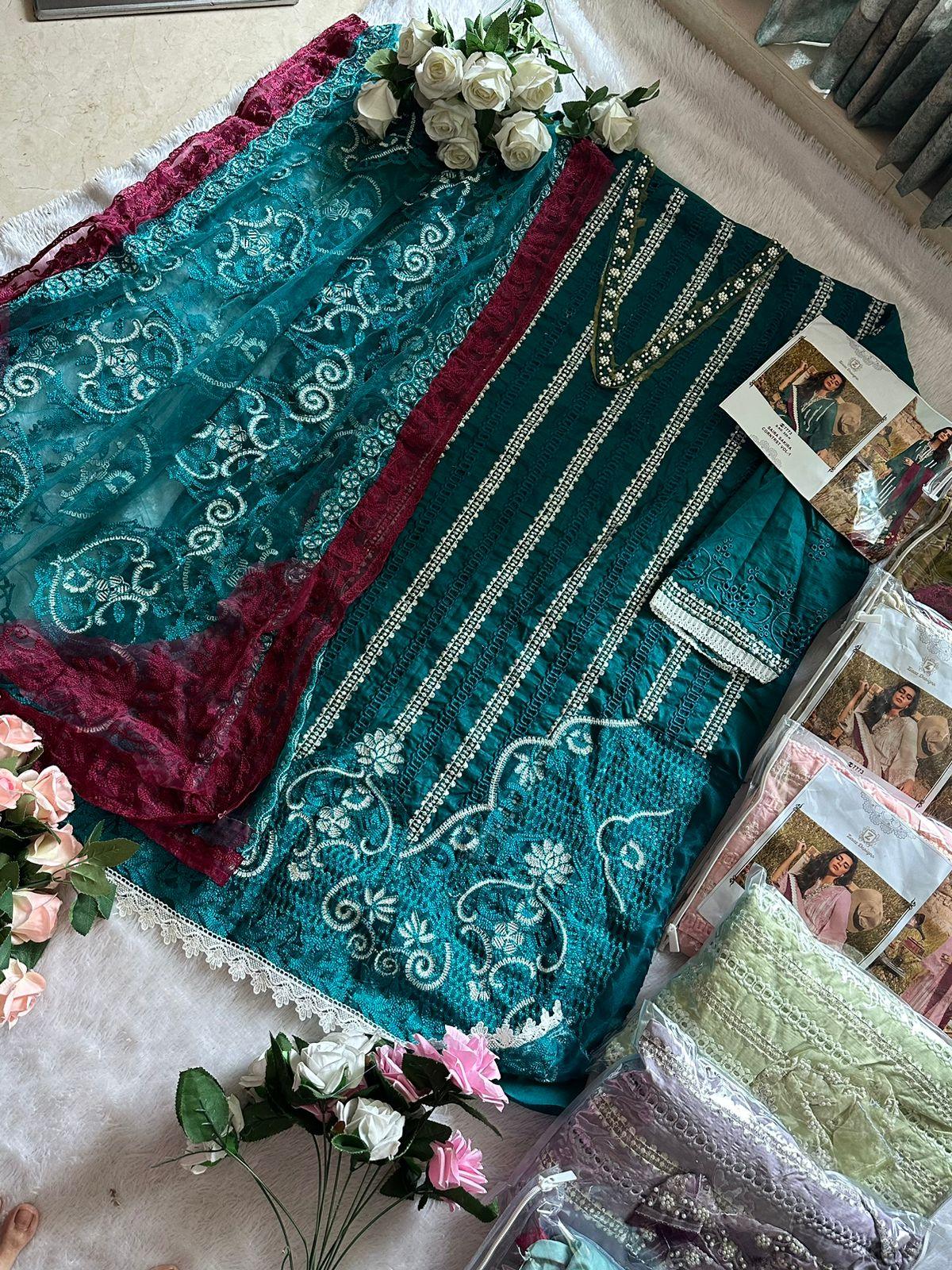 Ziaaz Designs 320 Saira Sakira Corntrst Vol 1 Suits