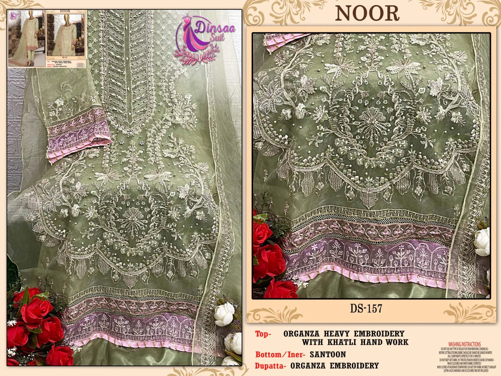 Dinsaa Suit Ds 157 Noor Pakistani Suits (1199x06)