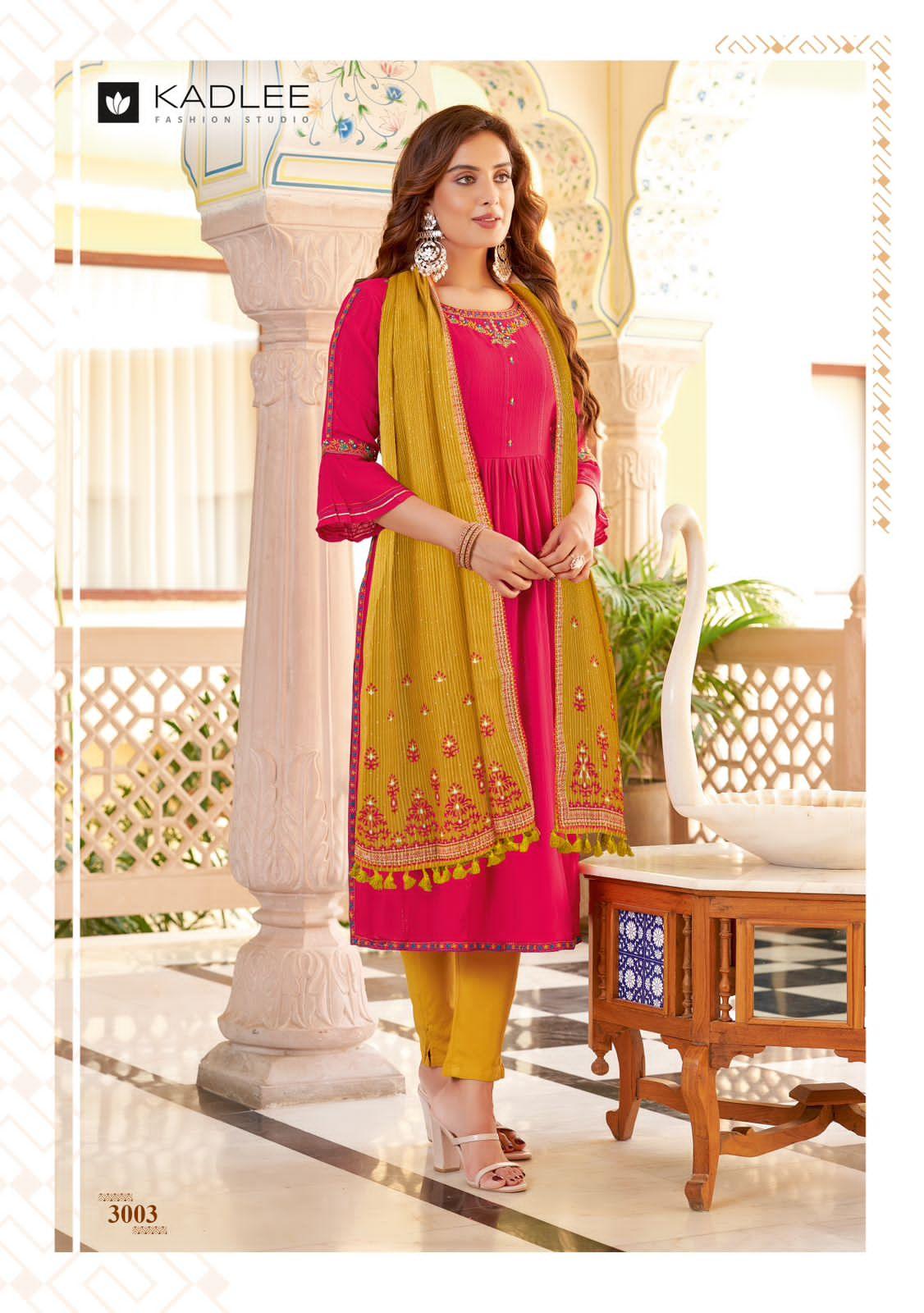Kadlee Sangam Rayon Weaving Kurti (1095x06)