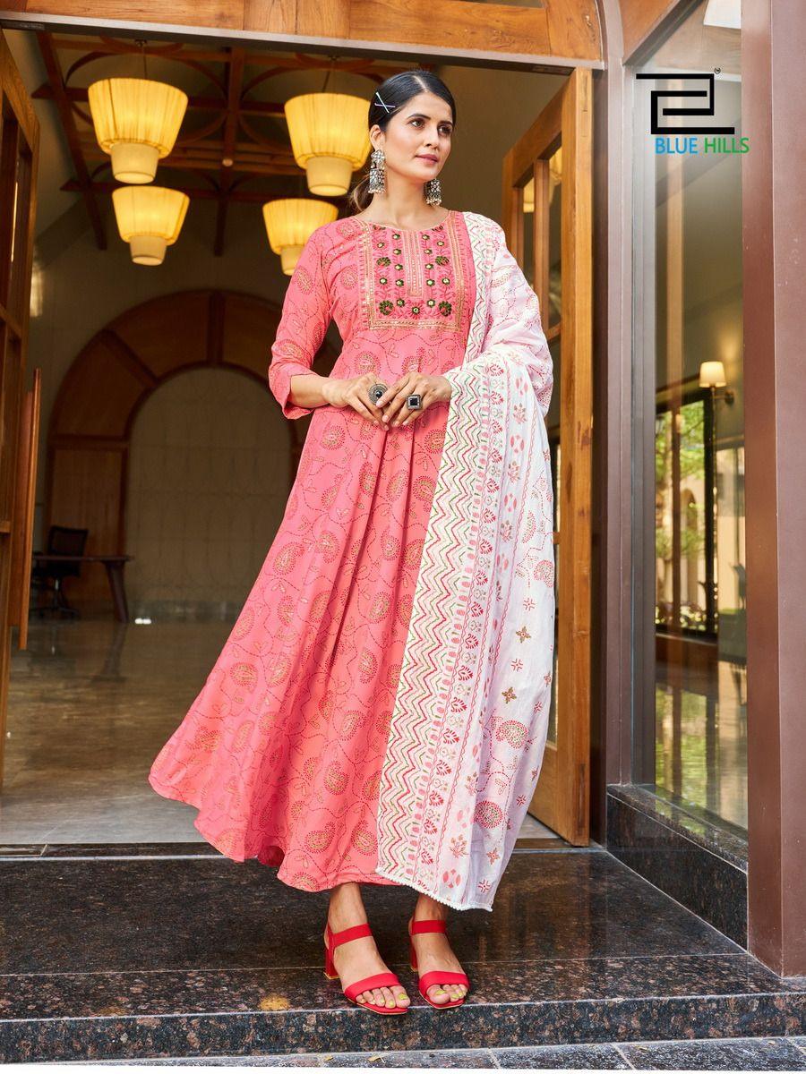 Blue Hills Kohinoor Series 1001-1006 Rayon Kurti With Dupatta (750x06)