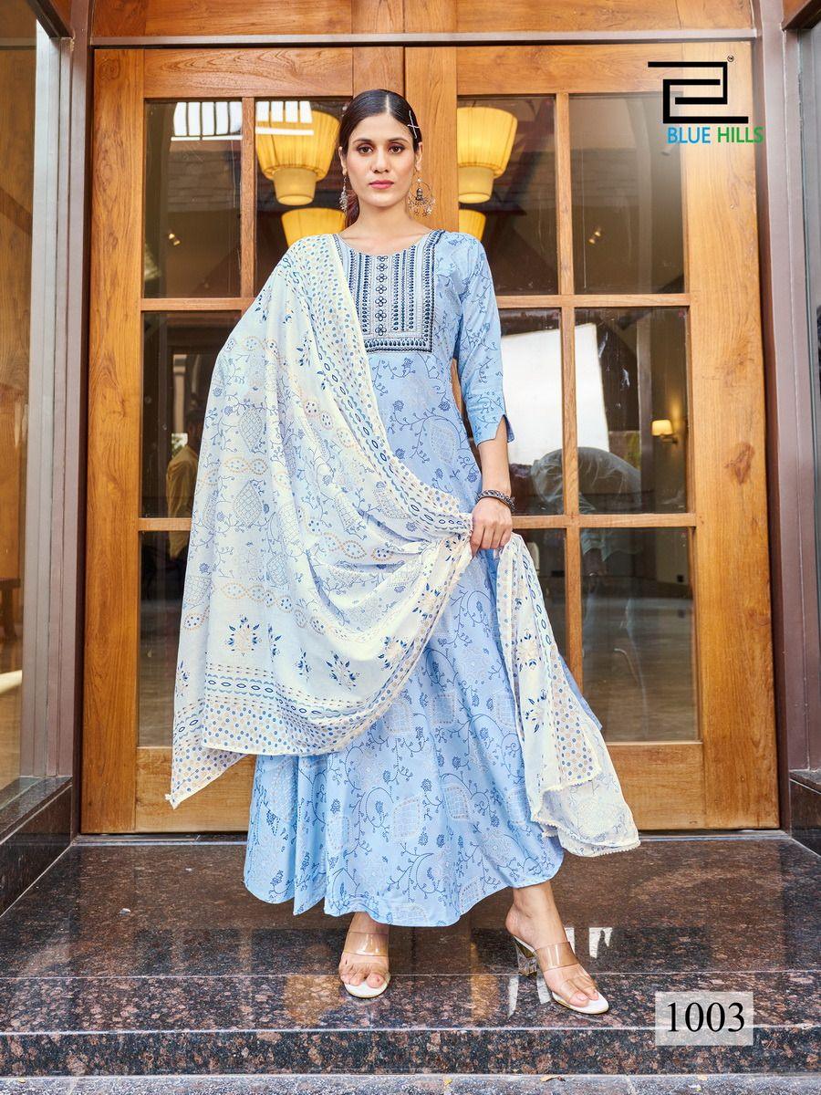 Blue Hills Kohinoor Series 1001-1006 Rayon Kurti With Dupatta (750x06)