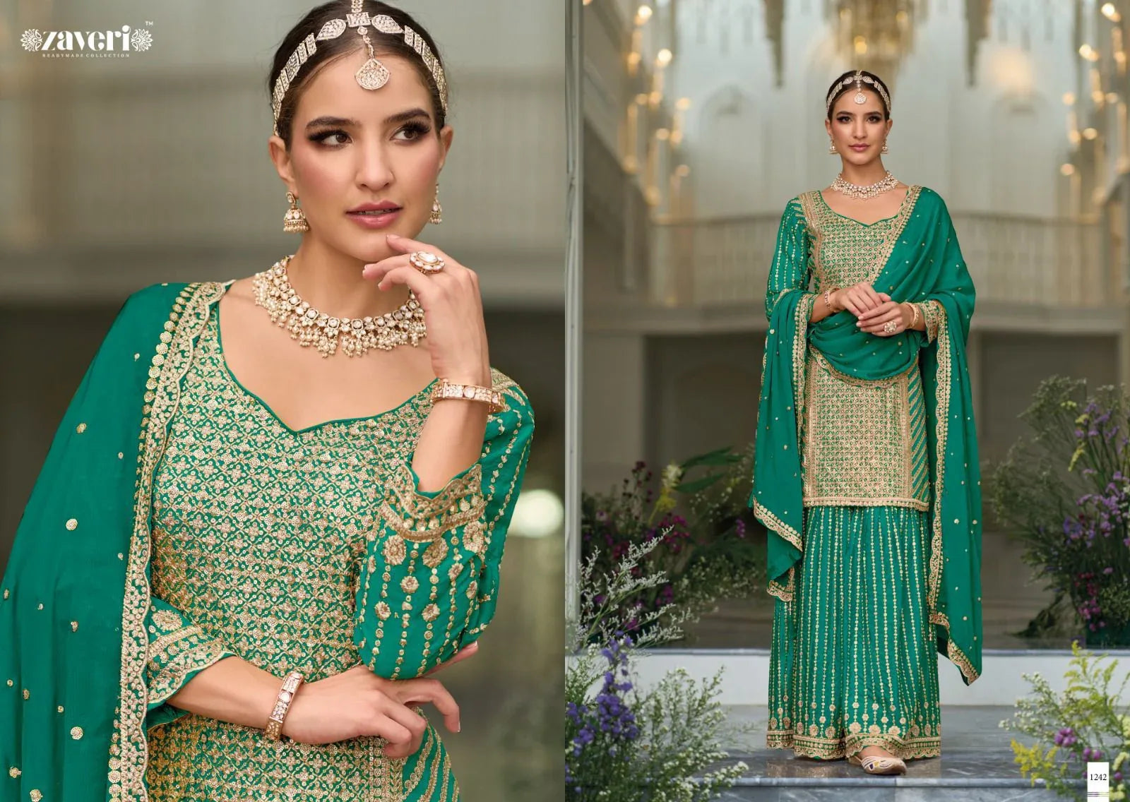 Eba Lifestyle Preet Silk Heavy Embroidery Collection Readymade Suits (1899X04)