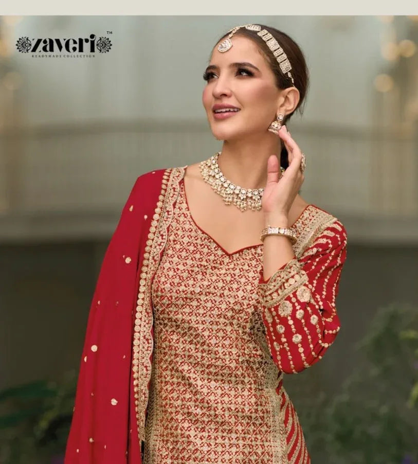 Eba Lifestyle Preet Silk Heavy Embroidery Collection Readymade Suits (1899X04)