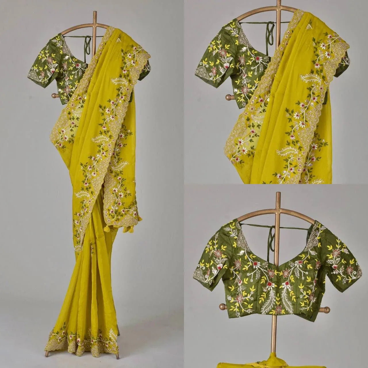Beautiful Designer Soft Cotton Thread Sequenc Saree