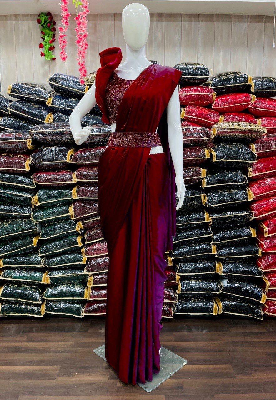 Bollywood Trending Satin With Coding & Sequins Blouse