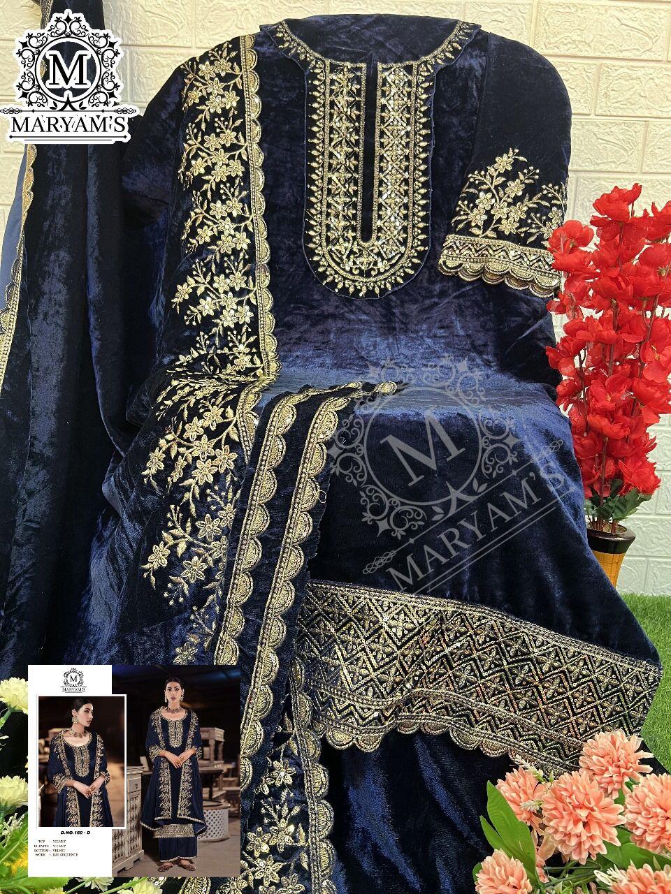 Maryams 160 Pure Viscos Velvet Salwar Kameez Collection (1399x04)