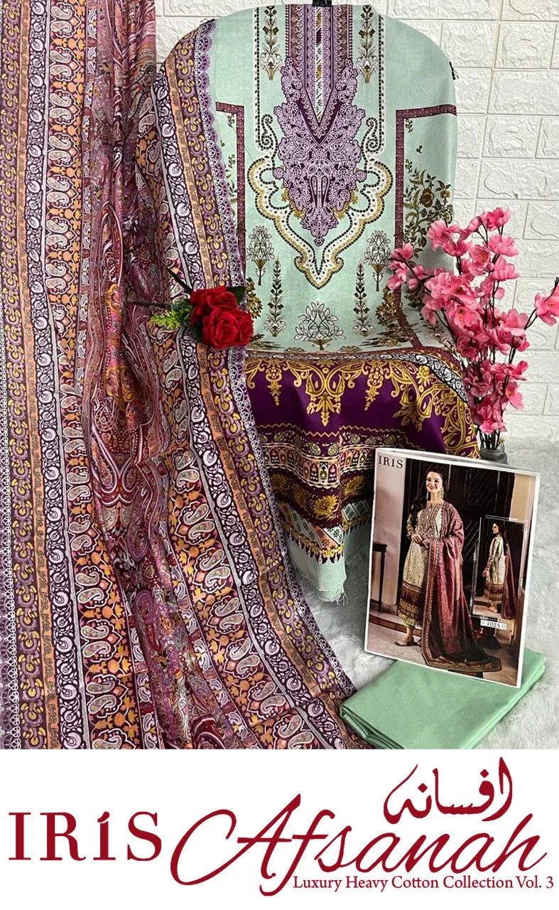 Iris Afsanah Vol 3 Luxury Heavy Cotton Dress Material (355x10)