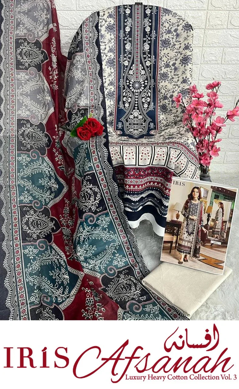 Iris Afsanah Vol 3 Luxury Heavy Cotton Dress Material (355x10)