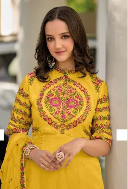 Zaveri Gazal Roman Silk Designer Ready Made Collection (1499x03)