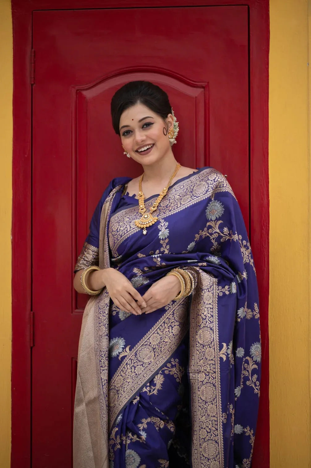 Beautiful Designer Soft Banarasi Katan silk saree