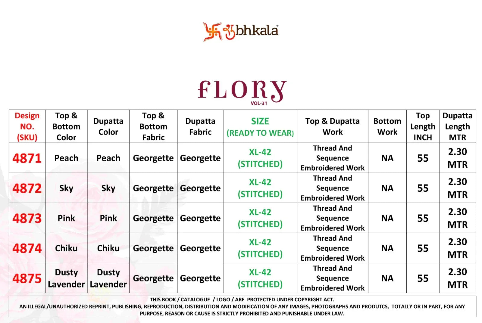 Flory Vol 31 By Shubhkala Fancy Full Stiched Salwar Suits(1500x05)