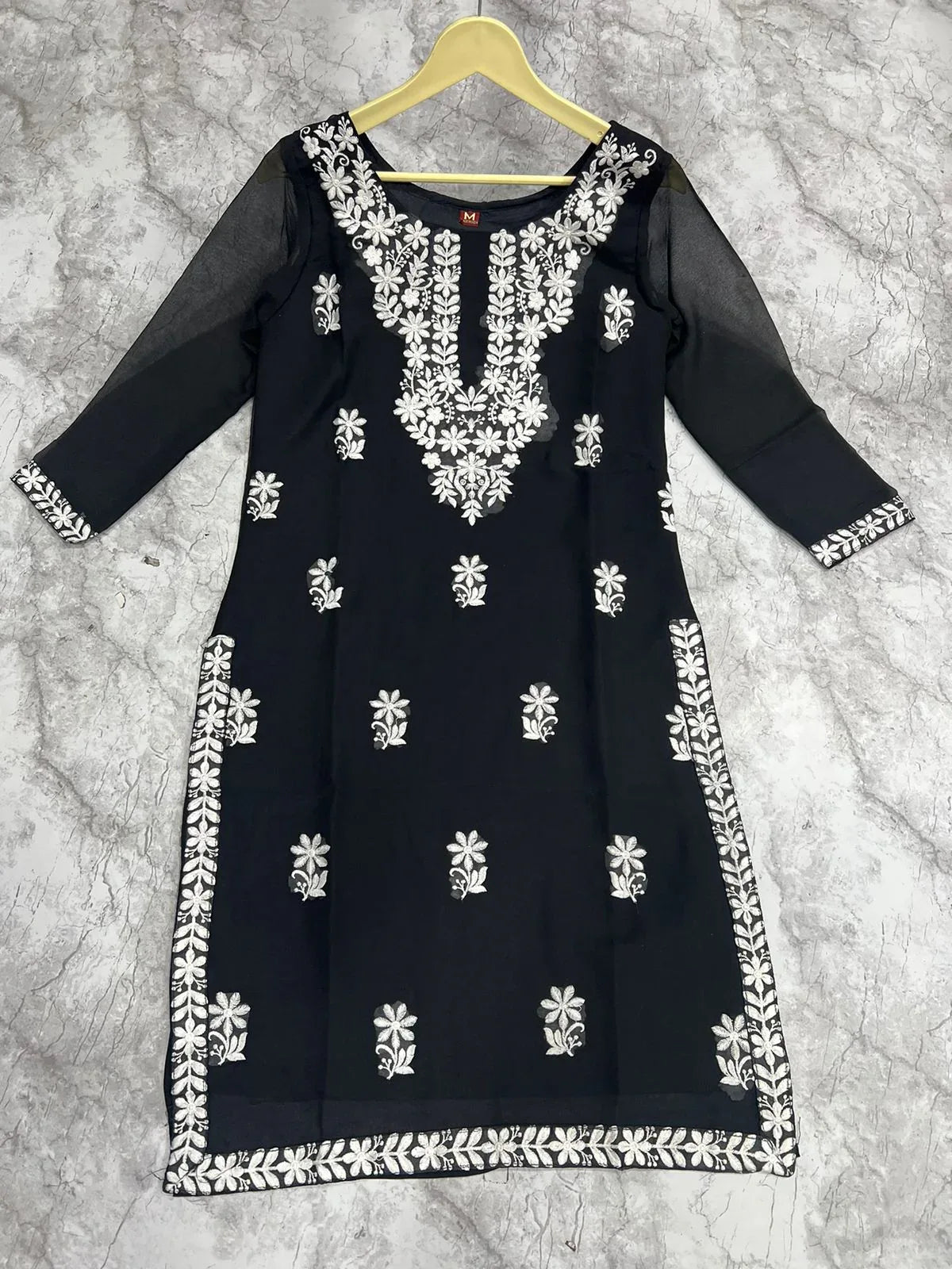 Beautiful Designer Sangeet Urvashi Faux Georgette Kurti (450x10)