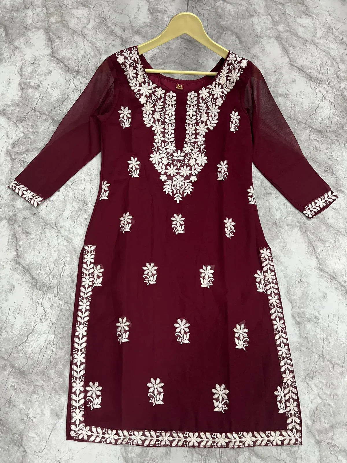 Beautiful Designer Sangeet Urvashi Faux Georgette Kurti (450x10)